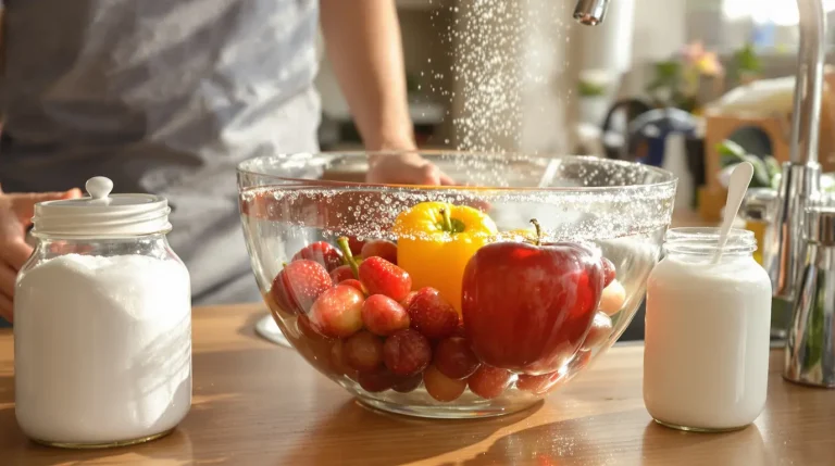 Cet ingrédient du placard retire de vos fruits et légumes ce que l’eau n’enlèvera jamais