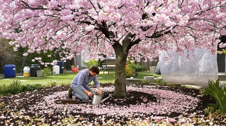 Depuis que je fais ça en avril, mes cerisiers gardent leurs fleurs bien plus longtemps au printemps