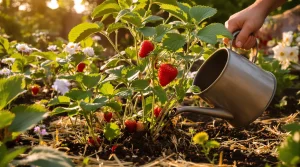 Fraisiers : j’ajoute cet ingrédient de cuisine au pied de mes plants et mes fraises deviennent énormes