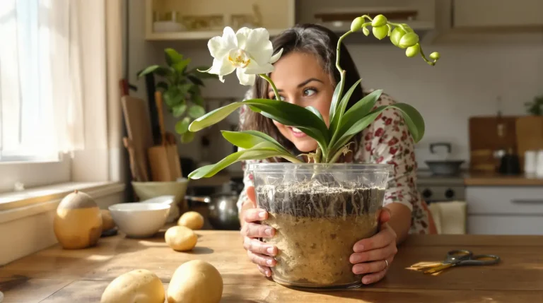 Orchidée : j’obtiens une floraison spectaculaire rapidement grâce à une simple pomme de terre
