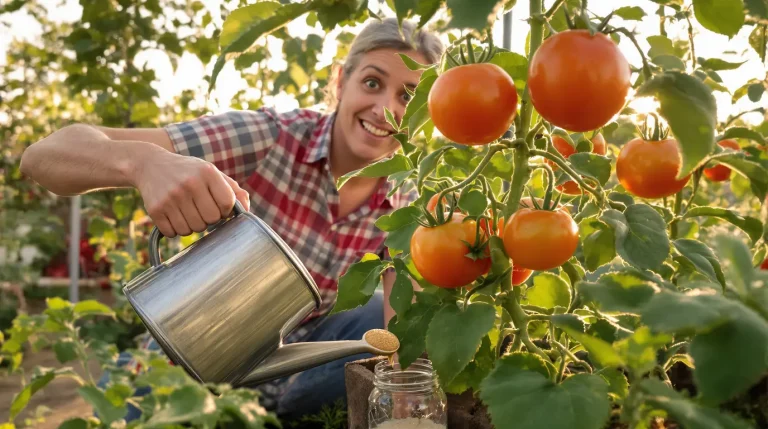 Tomates plus grosses et plus savoureuses : ajoutez 3 cuillères de ce produit à l’eau, voici pourquoi