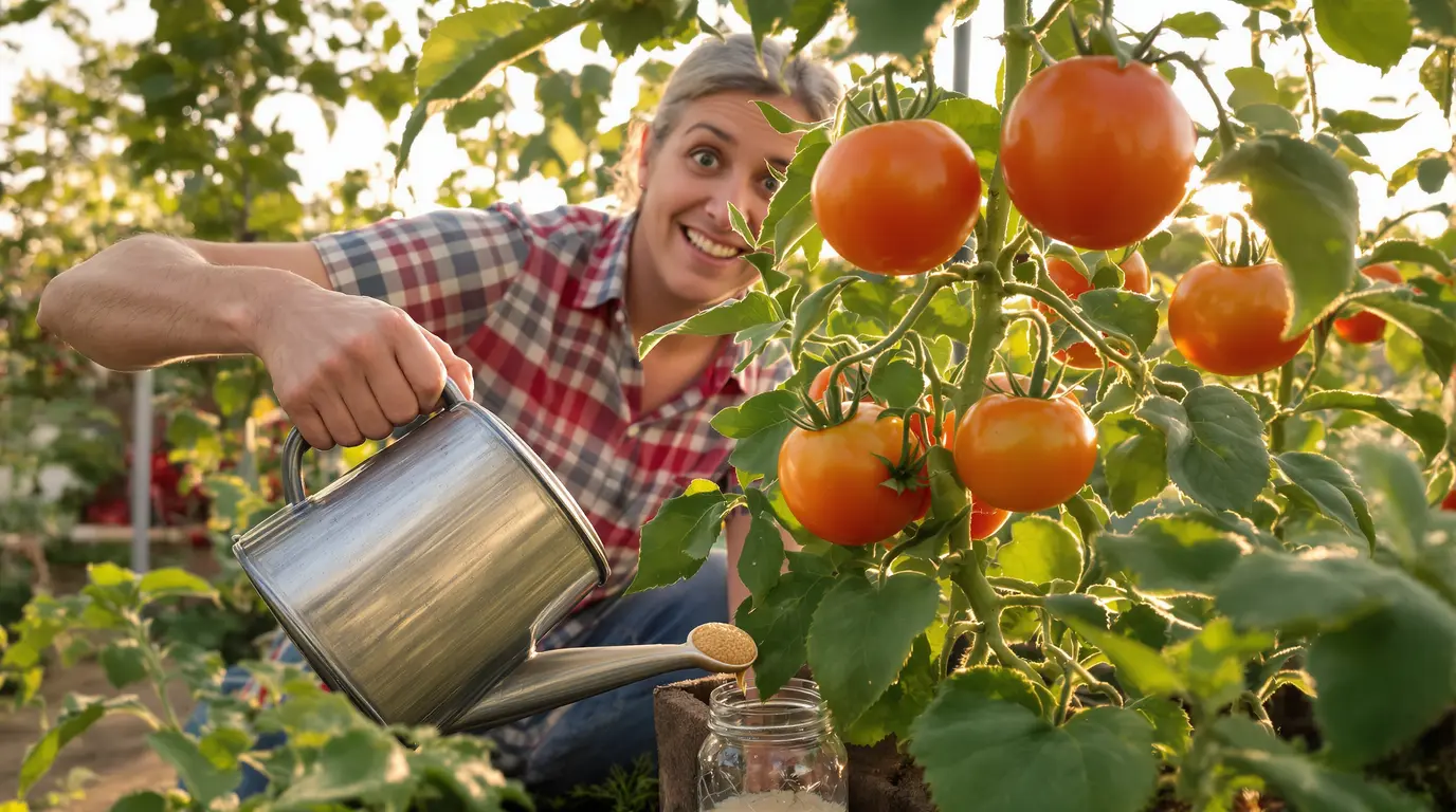 Tomates plus grosses et plus savoureuses : ajoutez 3 cuillères de ce produit à l’eau, voici pourquoi
